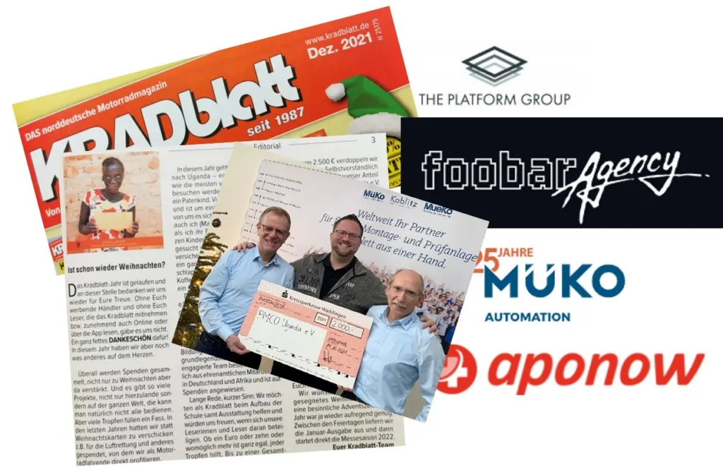 Thanks to all companies that support PMCO – PMCO Uganda e.V.