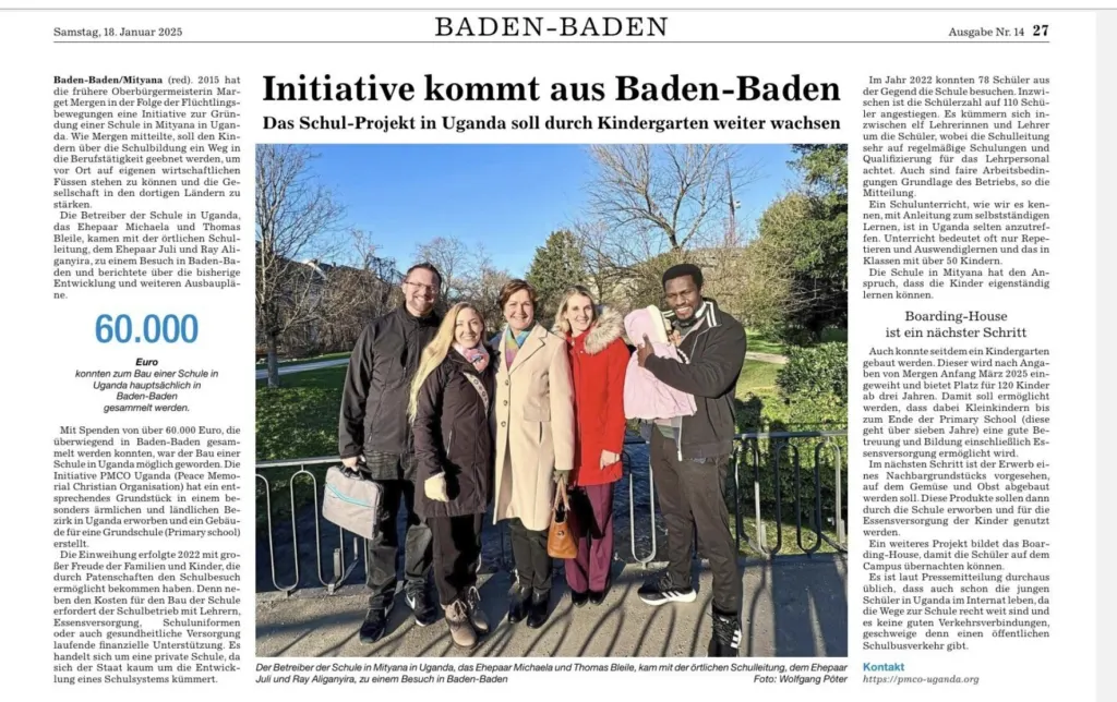 Zeitungsbericht – PMCO Uganda e.V.